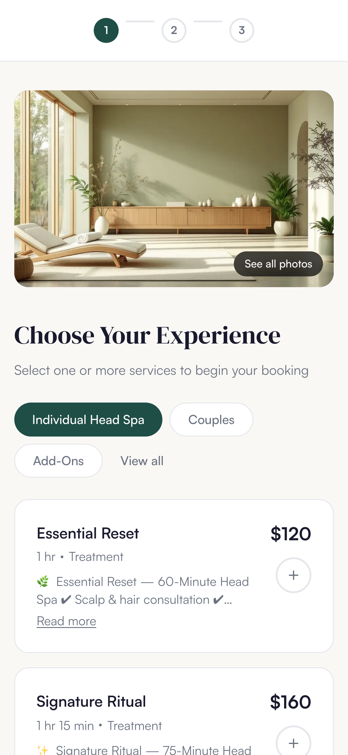Scalp Boss on mobile — Branded booking